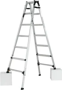 4/27 9:59までポイント2倍 【法人のみ】アルインコ ALINCO (/A) 伸縮脚付 はしご兼用脚立 両面ワイドステップ 60mm 幅広 軽量 PRW-210FX [PRW210FX]