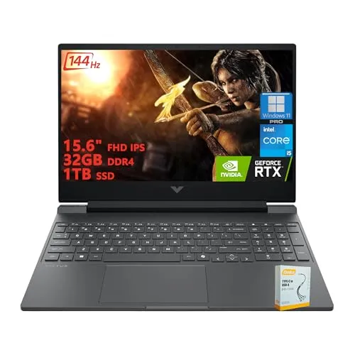 HP Victus 15 ゲーミングノートパソコン | 15.6インチ FHD IPS アンチグレア 144Hz | Intel 8-Core i5-13420H | 32GB DDR4 1TB SSD | NVIDIA GeForce RTX 3050