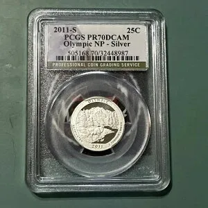 2011-S 25セント シルバー PCGS PR70DCAM オリンピック国立公園 クォータープルーフ ディープカメオ