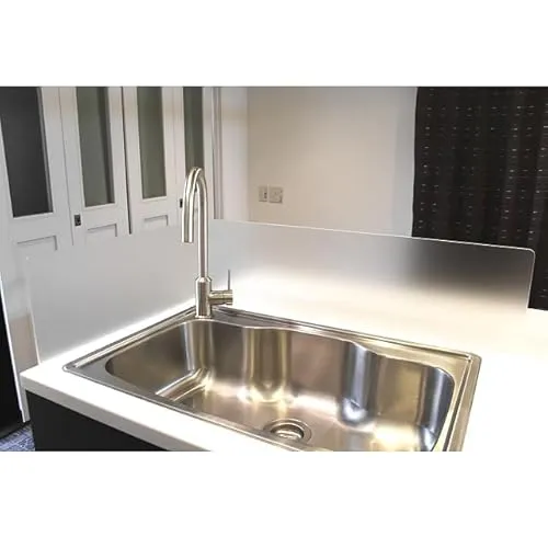 水はね防止パネル L型 W1300mm H300mm D900mm 透明マット キッチン目隠し サイズダウン変更無料 全９色から選べる 右折れ・左折れを選べる 組み立て不要