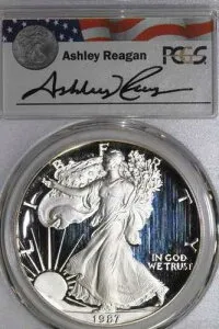 1987-S プルーフ アメリカン シルバー イーグル PCGS グレード PR69DCAM (48466155)