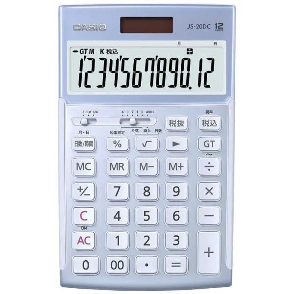 カシオ CASIO 本格実務電卓(日数・時間計算) (12桁) JS-20DC-BU-N