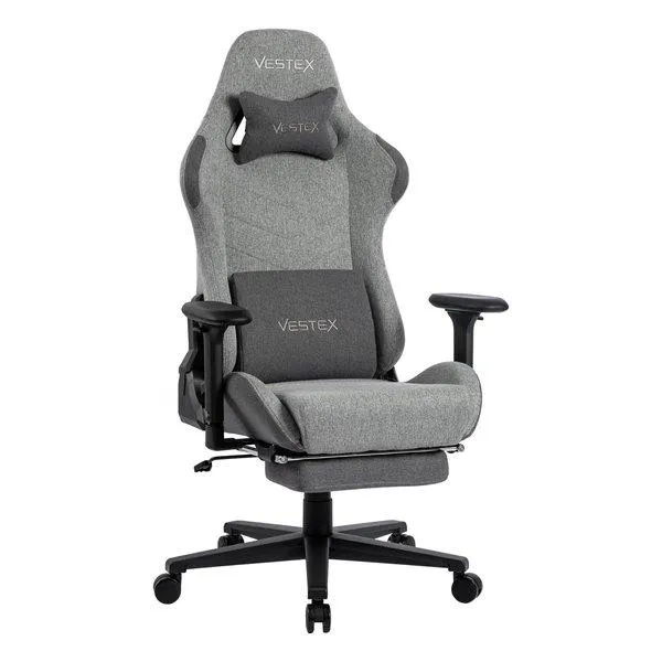 VESTEX（ベステックス） S1 カラーファブリック フットレスト付き ゲーミングチェア グレー VES-S1FTGY(2644279)