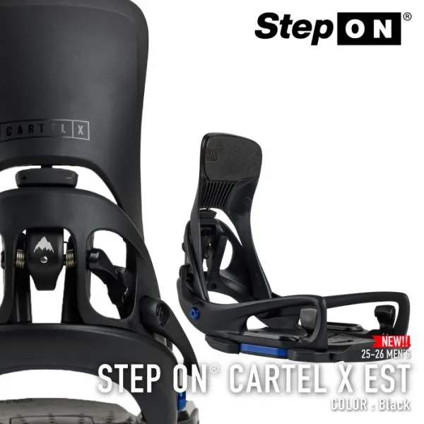 [日本正規品] スノーボード ビンディング バートン BURTON MEN'S STEP ON CARTEL X EST Black ステップオン カーテル エックス イーエスティ バインディング