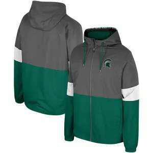 コロシアム メンズ アウター ジャケット・ブルゾン Men's Colosseum Charcoal Michigan State Spartans Miles Full-Zip Jacket Msu Charco チャコール