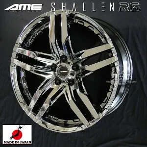 送料無料 4本在庫あり40系アルファード ヴェルファイア 日本製 安心のENKEI 製造 AME 共豊コーポレーション シャレン RGSBC メッキ20inch 8.5J +35 5穴 PCD120