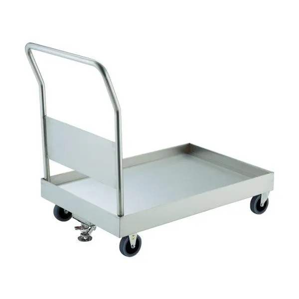 トラスコ ステンレス台車 オールSUS304 皿型台車 900X600 帯電防止U車輪 ストッパー付 SSAR-2TBU-S