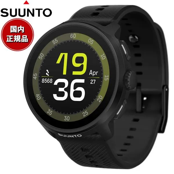 （ノベルティー付き）スント SUUNTO RUN ラン オールブラック シリコンバンド スマートウォッチ SS051272000
