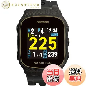 【送料無料】GreenOn（グリーンオン）ザ・ゴルフウォッチ ノルム2 プラス ※みちびきL1S対応 カラー液晶 THE GOLF WATCH NORM 2 Plus/ノルム GN301 グリーンアンジュレーション表示 色：ブラック、サイ