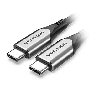 VENTION USB-C to USB-C 3.1ケーブル 1m グレー TA-7787 | スマホ pc スマートフォン タブレット 周辺機器 アクセサリー 関連単語 タッチペン モニター デジタルケーブル ネットワーク WIFI パソコン 変換
