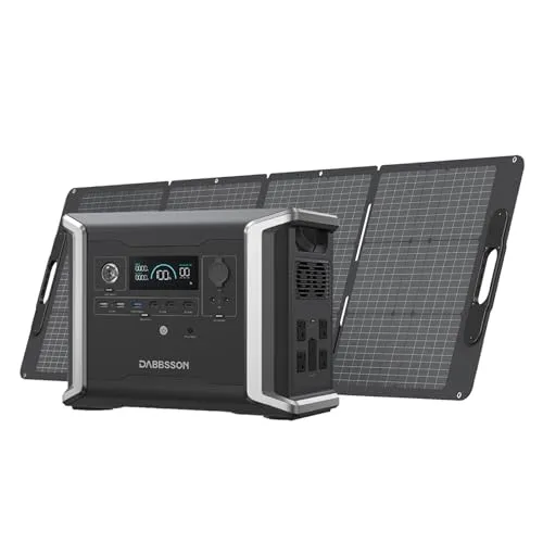 Dabbsson 半固体リン酸鉄リチウム ポータブル電源 ソーラーパネルセットDBS1300+ 210Wソーラーパネル 1330Wh 最新CFRP素材(炭素繊維強化プラスチック) 並列接続対応 最大9460Whまで容量拡張 AC(1200W瞬間2400W)