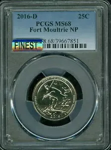 2016 D フォート ムルトリー PCGS MS68 PQ MAC 最高級グレード & スポットレス ポップ 5 。
