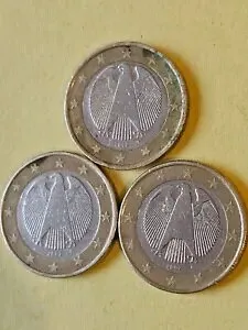 1 ユーロ硬貨 ドイツ 2002 F (3coin)