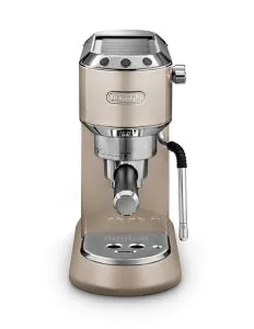 De'Longhi (デロンギ) エスプレッソメーカー デディカ アルテ EC885J-BG カプチーノ ラテアート エスプレッソマシン 二重構造スチーム管 スリムデザイン