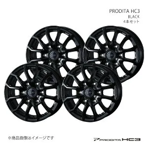 【15インチ 6H 139.7 5.5J +42】ホイール4本セット PRODITA プロディータ BLACK 0042499×4