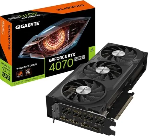 Gigabyte (ギガバイト) GeForce RTX 4070 SUPER WINDFORCE OC グラフィックカード - 2505MHz コア 12GB GDDR6X 21000MHz 192ビットメモリ PCI-E 4.0 3x DP 1.4 H