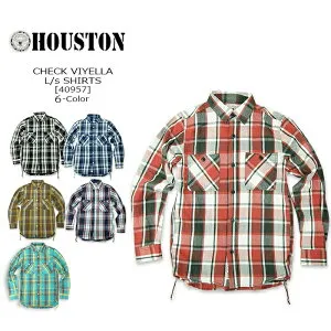 HOUSTON(ヒューストン) BLOCK CHECK VIYELLA L/S SHIRT[40957]6-Color ブロックチェック ビエラシャツ シャツ ネルシャツ 長袖シャツ メンズ レディース アメカジ ワークシャツ【￥6,490】【smtb-kd】【RCP】