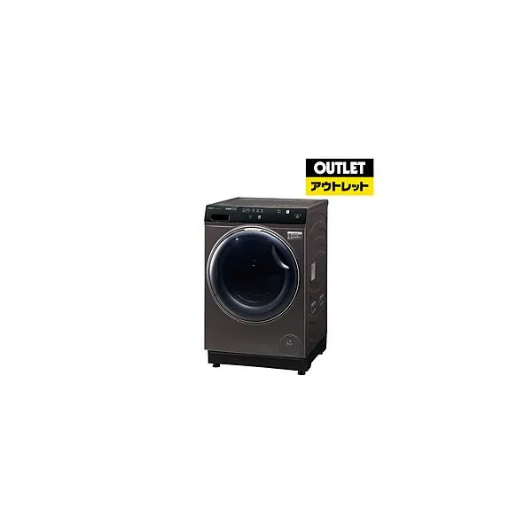 AQUA ドラム式洗濯乾燥機 AQUA ブラック AQW-DX12R-L(K) [洗濯12.0kg /乾燥6.0kg /ヒートポンプ乾燥 /左開き]【外箱不良品】 【お届け日時指定不可】 [振込不可]