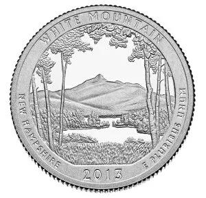 国立公園ATBクォーターUNC。40枚ロール「S」ミント2013年#16ホワイトマウンテンNH