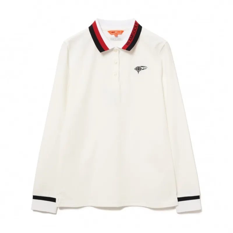 ビームスゴルフ レディース ゴルフウェア 長袖シャツ 秋 冬 ORANGE LABEL マルチカラー リブ ポロシャツ (8312000944) BEAMS GOLF