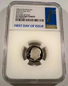 2020-S 10c クラッド NGC PF70UCAM ルーズベルト ダイム プルーフ ウルトラ カメオ 初日 PR 70