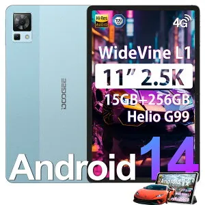 【数限定9000円オフ】DOOGEE T30 Pro Android14 タブレット 11インチ 2.5k タブレット G99 8コアCPU RAM 20GB&15GB/ROM 256GB+Max 2TB SIMフリー 4G LTE&WIFIモデル 4つスピーカー|Wideline L1|顔認識|20MP SONYカメラ|8580mAh|GPS