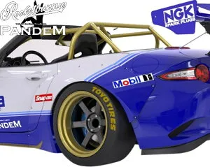 【M's】 NDロードスター (2015.5-) PANDEM V1 リアフェンダー オーバーフェンダー 左右 (片側+80mmワイド) パンデム ロケットバニー ロケバニ Rocket Bunny TRA京都 エアロ パーツ 部品 外装 社外 カスタム