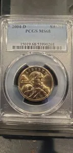 うわあ！ 2004-D PCGS MS68 サカガウィア・ダラー
