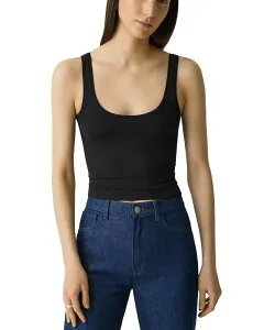 セオリー レディース トップス タンクトップ Theory Fliore Tubular Tank Top Black ブラック