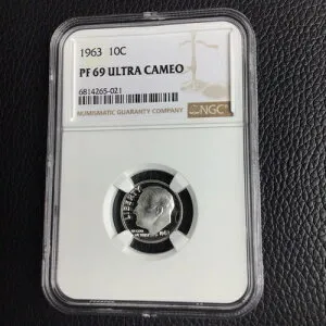 1963年 ルーズベルト ダイム 10C NGC PF69 ウルトラカメオ
