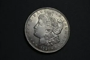 1921年 P モーガン シルバードル ベターグレード #165NM