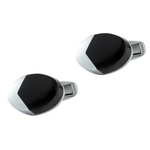 Round Silver Enamel Metal Cufflinks Foreign Trade Shirt