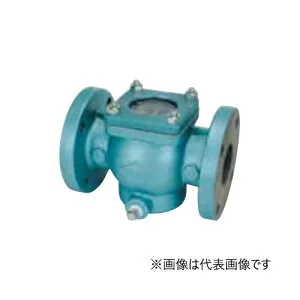 東洋バルヴ/株式会社キッツ【10-FTSF-WG 65A】21/2B 鋳鉄バルブ 鋳鉄フランジ形 ストレート形ストレーナ 10K 多孔板 ウォッチグラスあり〔GJ〕