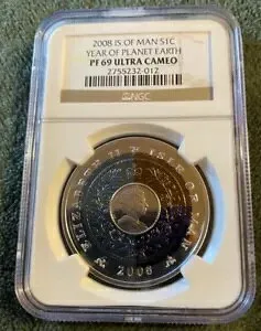 2008年です。 Of Man S1C Year Of Planet Earth PF69 ウルトラカメオ
