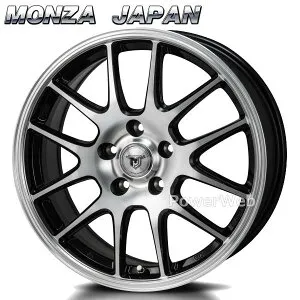 [ホイールのみ単品4本セット] MONZA JAPAN JP STYLE MJ02 16インチ×6.5J PCD：114.3 穴数：5 インセット：38 ブラックメタリック/ポリッシュ