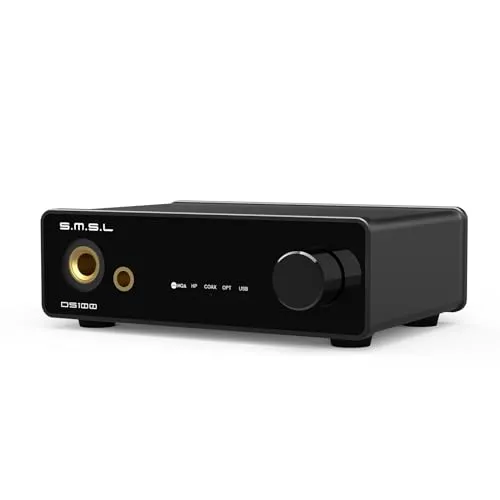 S.M.S.L DS100 USB MQA DAC CS43131 チップ搭載 6.35mm & 4.4mm ヘッドホンアンプ MQA-CD XMOS XU-316 32bit/768kHz DSD256 USB/光/同軸入力 オーディオ D/Aコンバータ