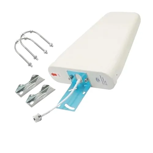 5G フルバンド ログペリオディックアンテナ 12dBi 698-4900MHz 屋外指向性アンテナ モバイルネットワーク信号ブースターアンプ SMA オス 広範囲対応(N Female-1m cable)