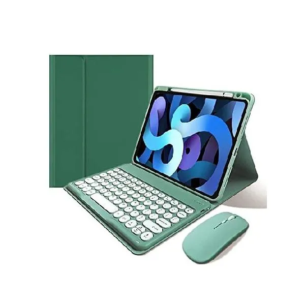 KMXDD Keyboard Case Mouse Compatible with iPad Air 11 inch M2/ Air 5th 4th Generation/iPad Pro 11 4th/3th/2th/1st Gen Keyboard Case Round Key_並行輸入