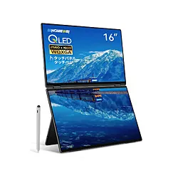 EHOMEWEI USB-C接続 2画面モバイルモニター Xシリーズ(タッチパネル) XQ-160PW ［16型 /WQXGA(2560×1600） /ワイド /60Hz］