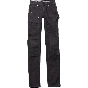 (取寄) ダブテイル ワークウェア レディース ダブテール ワークウェア メイヴァン スリム ジーンズ - ミッド ライズ DOVETAIL WORKWEAR women Maven Slim Jeans - Mid Rise Heathered Black Denim