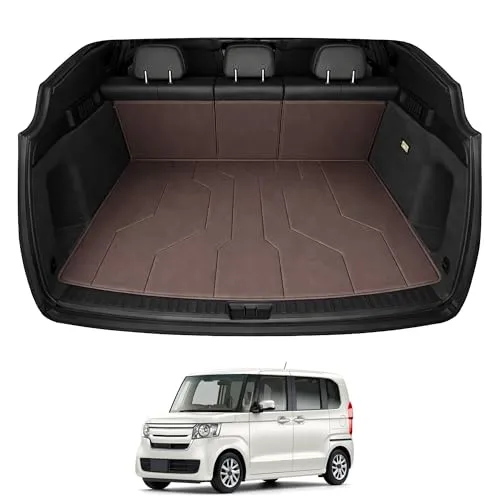 N-BOX JF3 / JF4 に対応 トランクマット ラゲッジマット カーゴマット 2017年9月?2023年 車種専用設計 3D立体構造 レザー 防水 防汚 耐摩耗 滑り止め 傷防止 荷室保護 ラゲッジトレイ 後席折りたたみ対応 車用アクセサリー 全天