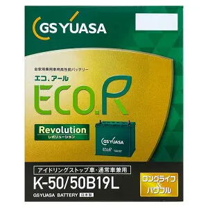 バッテリー GSユアサ ER-K-50/50B19L ダイハツ ミラアヴィ ABA-L260S 平成16年4月～平成17年8月 4WD 標準地/寒冷地共通 充電制御車 K-42タイプ 本州送料無料 国産 1004