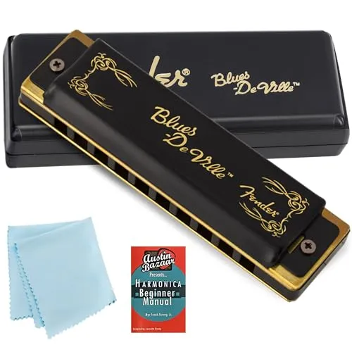 Fender Blues DeVille Harmonica - Eバンドルの鍵 キャリーケース、Austin Bazaar取扱説明書、研磨布付き