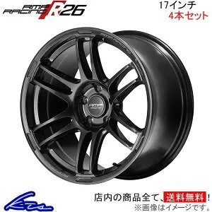 ライズ A202A アルミホイール MID RMPレーシング R26【17×7J 5-100 INSET48 シルバー】マルカサービス RMP RACING 17インチ 5穴 +48 インセット48 RAIZE 車用ホイール 1本 4本セット 1台分 一台分 1枚 4枚【店頭
