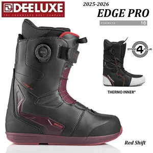 【 SALE/セール 】 日本正規品 25-26 DEELUXE EDGE PRO TF Red Shift STAGE4 THERMO INNER S4 ディーラックス エッジ プロ ブラック レッド シフト LIGHT GREY ステージ サーモインナー フリーライド カービング フ