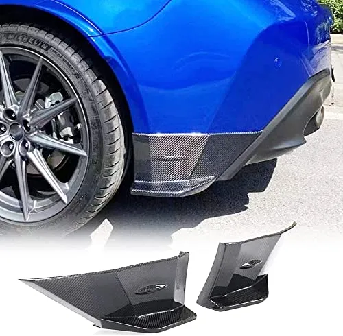カーボン製リアバンパー カナード for ToyotaトヨタGR86スバルBRZクーペ2ドア2022-2023モデルに適合 リアバンパー スプリッター RS7用エアロ バンパー プロテクター 左右セットプロテクター コーナー ガード リアウィングレット外装