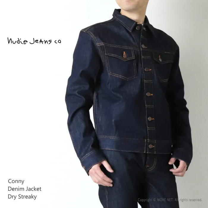 ヌーディージーンズ NUDIE JEANS デニムジャケット CONNY コニー DRY STREAKY メンズ Gジャン 2025秋冬