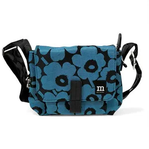 マリメッコ ショルダーバッグ ウニッコ 花柄 北欧ミニメッセンジャーバッグ レディース メンズ ユニセックスプレゼント ギフト クリスマス 母の日MINI MESSENGER UNIKKO Olkalaukkuブルー ブラック 09