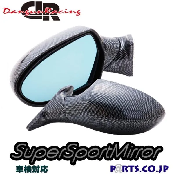 サイドミラー ブルーレンズ インプレッサ GE/GH/GR/GV系 M60ミラー カーボンルック ミラー面手動調整 右ハンドル ドアミラー