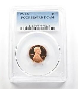 1971-S リンカーン記念セント PR69 RD DCAM PCGS *4127